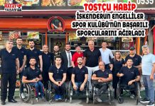 TOSTÇU HABİP İSKENDERUN ENGELLİLER SPOR KULÜBÜ’NÜN BAŞARILI SPORCULARINI AĞIRLADI