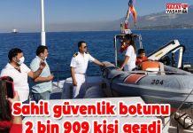 Sahil güvenlik botunu 2 bin 909 kişi gezdi