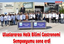 Uluslararası Halk Bilimi Gastronomi Sempozyumu sona erdi