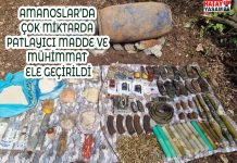Amanoslar’da çok miktarda patlayıcı madde ve mühimmat ele geçirildi