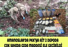 Amanoslar’da PKK’ya ait 2 depoda çok sayıda gıda maddesi ele geçirildi