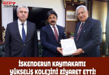 İSKENDERUN KAYMAKAMI YÜKSELiŞ KOLEJİNİ ZİYARET ETTİ!