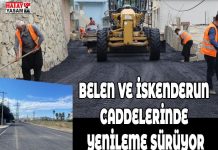 BELEN VE İSKENDERUN CADDELERİNDE YENİLEME SÜRÜYOR
