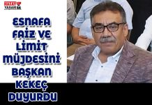 ESNAFA FAİZ VE LİMİT MÜJDESİNİ BAŞKAN KEKEÇ DUYURDU