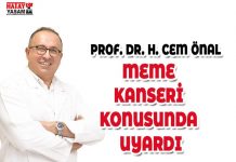 PROF. DR. H. CEM ÖNAL MEME KANSERİ KONUSUNDA UYARDI