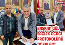 BAŞKAN GÜL SAĞLIK OCAĞI PROTOKOLÜNÜ İMZALADI