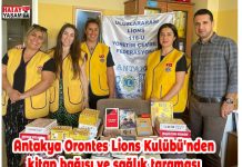 Antakya Orontes Lions Kulübü’nden kitap bağışı ve sağlık taraması