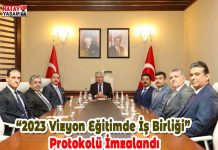 “2023 Vizyon Eğitimde İş Birliği” Protokolü İmzalandı