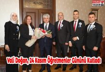 Vali Doğan, 24 Kasım Öğretmenler Gününü Kutladı