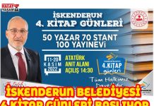 İSKENDERUN BELEDİYESİ 4.KİTAP GÜNLERİ BAŞLIYOR