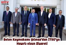 Belen Kaymakamı Yılmaz’dan İTSO’ya Hayırlı olsun Ziyareti