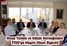 Arsuz Turizm ve Kültür Derneğinden İTSO’ya Hayırlı Olsun Ziyareti