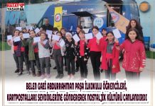 BELEN GAZİ ABDURRAHMAN PAŞA İLKOKULU ÖĞRENCİLERİ, KARTPOSTALLARI SEVDİKLERİNE GÖNDEREREK NOSTALJİK KÜLTÜRÜ CANLANDIRDI