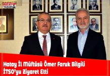 Hatay İl Müftüsü Ömer Faruk Bilgili İTSO’yu Ziyaret Etti
