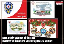 Kaan Metin Çelik’ten bir ilk daha Okullara ve Kurumlara özel 2023 yıl tebrik kartları
