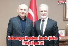 Gaziosmanpaşa Kaymakamı İskender Yönden İTSO’yu Ziyaret Etti
