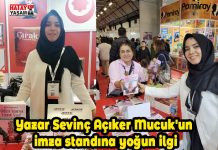 Yazar Sevinç Açıker Mucuk’un imza standına yoğun ilgi