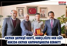 EKMEK YEMEYİ KESTİ, HARÇLIĞINI HER GÜN ASKIDA EKMEK KAMPANYASINA BIRAKTI