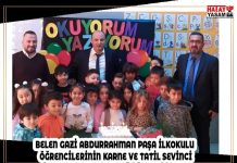 BELEN GAZİ ABDURRAHMAN PAŞA İLKOKULU ÖĞRENCİLERİNİN KARNE VE TATİL SEVİNCİ