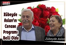 Zübeyde Aslan’ın Cenaze Programı Belli Oldu