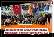 İSKENDERUN NAMIK KEMAL ORTAOKULU YILDIZ KIZ BASKETBOL TAKIMI HATAY ŞAMPİYONU OLDU