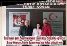 İskenderun Şehit Ömer Halisdemir İmam Hatip Ortaokulu öğrencisi Zinnur Yalınızer, Karate Şampiyonası’nda Hatay birincisi oldu