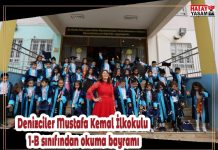 Denizciler Mustafa Kemal İlkokulu 1-B sınıfından okuma bayramı