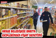 ARSUZ BELEDİYESİ ZABITA EKİPLERİNDEN FİYAT DENETİMİ