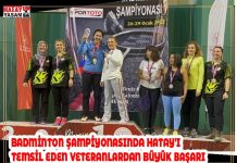 BADMİNTON ŞAMPİYONASINDA HATAY’I TEMSİL EDEN VETERANLARDAN BÜYÜK BAŞARI