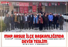 MHP ARSUZ İLÇE BAŞKANLIĞINDA DEVİR TESLİM