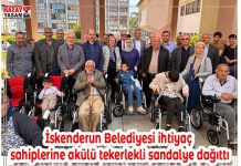 İskenderun Belediyesi ihtiyaç sahiplerine akülü tekerlekli sandalye dağıttı