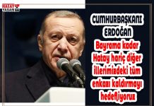 Bayrama kadar Hatay hariç diğer illerimizdeki tüm enkazı kaldırmayı hedefliyoruz