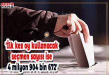 ‘İlk kez oy kullanacak seçmen sayısı ise 4 milyon 904 bin 672’