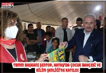TBMM BAŞKANI ŞENTOP, HATAY’DA ÇOCUK BAHÇESİ VE BİLİM ŞENLİĞİ’NE KATILDI