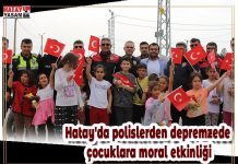 Hatay’da polislerden depremzede çocuklara moral etkinliği