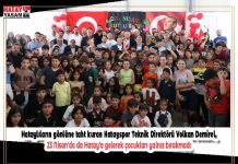 Hataylıların gönlüne taht kuran Hatayspor Teknik Direktörü Volkan Demirel, 23 Nisan’da da Hatay’a gelerek çocukları yalnız bırakmadı