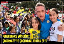 FENERBAHÇE YÖNETİMİ ÇADIRKENT’TE ÇOCUKLARI MUTLU ETTİ