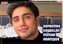 DEPREMDE KAYBOLAN MİMAR ARANIYOR