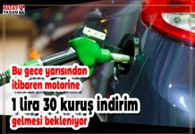 Bu gece yarısından itibaren motorine 1 lira 30 kuruş indirim gelmesi bekleniyor