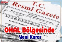 OHAL Bölgesinde Yeni Karar