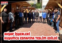 AHŞAP İŞYERLERİ KUYUMCU ESNAFINA TESLİM EDİLDİ
