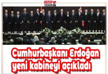 Cumhurbaşkanı Erdoğan yeni kabineyi açıkladı