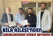 BİLA AİLESİ’NDEN GURURLANDIRAN ENERJİ YATIRIMI