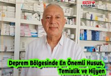 Deprem Bölgesinde En Önemli Husus, Temizlik ve Hijyen