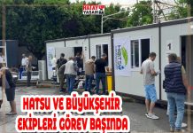 HATSU VE BÜYÜKŞEHİR EKİPLERİ GÖREV BAŞINDA
