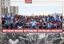 MUTLULUK VAGONU DEPREMZEDE ÇOCUKLARLA BULUŞTU