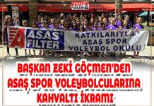 BAŞKAN ZEKİ GÖÇMEN’DEN ASAŞ SPOR VOLEYBOLCULARINA KAHVALTI İKRAMI