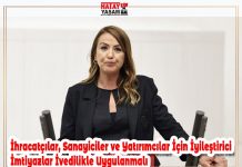 İhracatçılar, Sanayiciler ve Yatırımcılar İçin İyileştirici İmtiyazlar İvedilikle Uygulanmalı