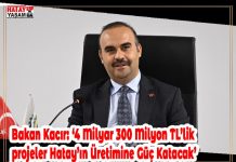 Bakan Kacır: ‘4 Milyar 300 Milyon TL’lik projeler Hatay’ın Üretimine Güç Katacak’