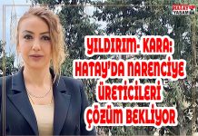 YILDIRIM- KARA: HATAY’DA NARENCİYE ÜRETİCİLERİ ÇÖZÜM BEKLİYOR